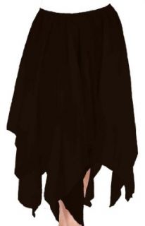 Chiffon Double Handkerchief Skirt/Black Clothing