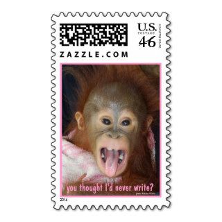 Stick Out Tongue Funny Correspondence Postage Stamps