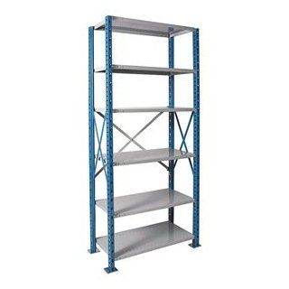 H Post High Capacity Starter Unit w 6 Shelves (48 W x 24 D x 87 H (164.48 lbs.))   Bookcases