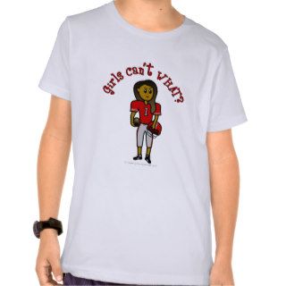 Dark Red Girls Football Tshirt