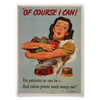 WW2 Women  "Of Course I CAN" Poster
