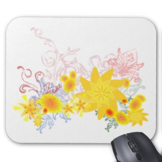 Elegant Flowers Mouse Pads