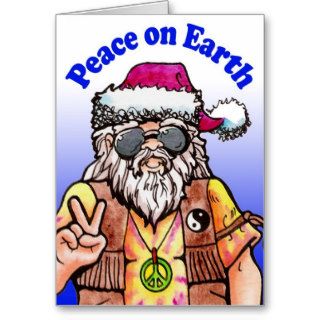 Hippy Santa Greeting Card