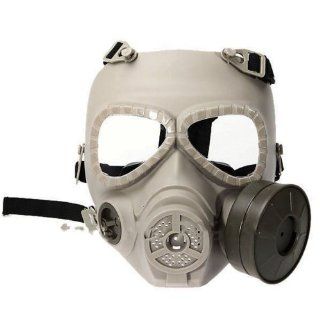 Durable MO4 Nuclear War Crisis Series Protector Gas Mask Paintball and Airsoft WITH Fan Color  Beige Safety Respirators