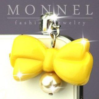 ip558 Cute Plastic Bow Bead Anti Dust Plug Cover For iPhone 4 4S Cell Phones & Accessories
