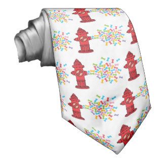 Fire Hydrant with Dog Bones Neck Ties