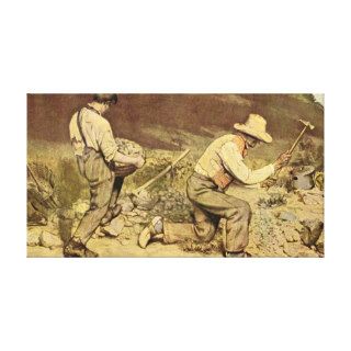 Jean Desire Gustave Courbet   The Stone Breakers Gallery Wrapped Canvas