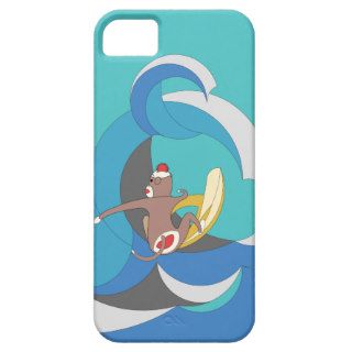 Sock Monkey   Surfing Bananas Case For iPhone 5/5S