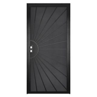 Unique Home Designs Solana 36 in. x 80 in. Black Outswing Security Door SDR06100361031