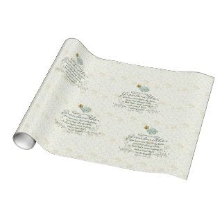 Grandmother Poem with Birds Wrapping Paper