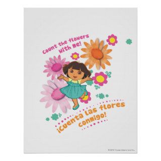 Dora The Explorer   Count The Flowers With Me Posters