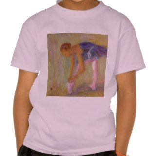 Dancer Tying Her Ballet Shoes, Kid's T Shirt/Shirt