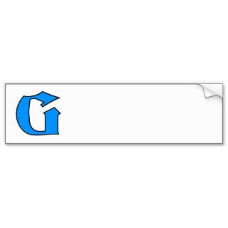 Monogram Letter G (Style 5) Bumper Stickers