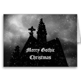 Merry Gothic Christmas card