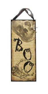 Boo Skull Sign Primitives by Kathy   Decorative Plaques