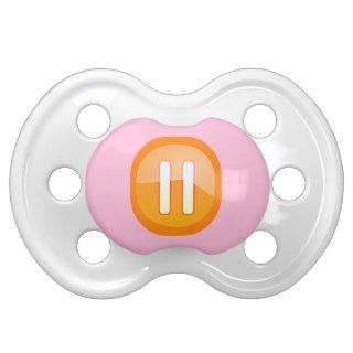 Fun Pause Button Baby Cotton Candy Pink Pacifier