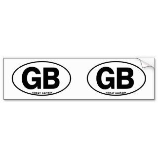 ID Oval GB Great Britain Bumper Stickers