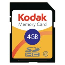 Kodak 4GB Secure Digital High Capacity (SDHC) Memory Card Lexar Memory Cards