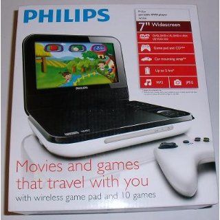 Philips PD703/37 7 Inch LCD Portable DVD Player with Wireless Game Controller, Black Electronics