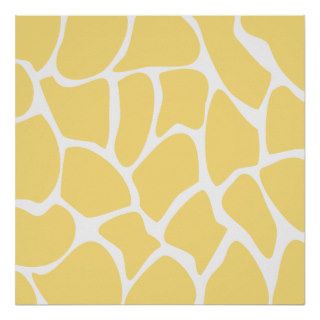 Giraffe Print Pattern in Yellow.