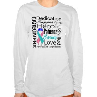 Thyroid Cancer Caregivers Collage Shirts