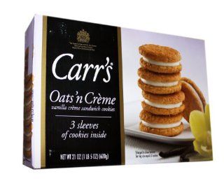 Carr's Oats'n Creme Vanilla Creme Sandwich Cookies 21 Oz.  Grocery & Gourmet Food