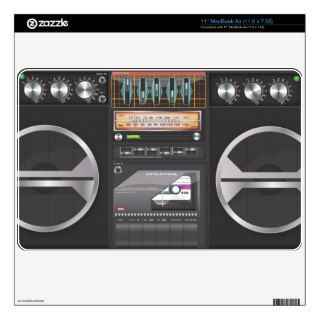 Boombox Ghetto Blaster Decals For The MacBook
