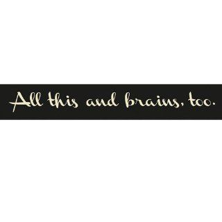 All This and Brains, Too Bangle. 3/4" Wide Carved Painted Resin Bangle. Comes Ready to Gift in a Velvet Gift Bag Jewelry
