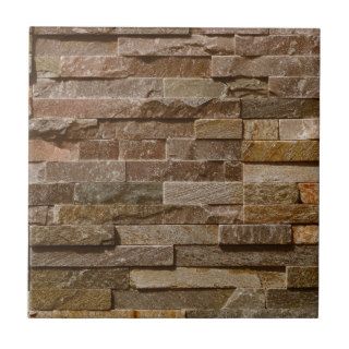 Light tan / brown bricks pattern ceramic tile