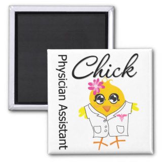 Physician Assistant Chick v2 Refrigerator Magnets