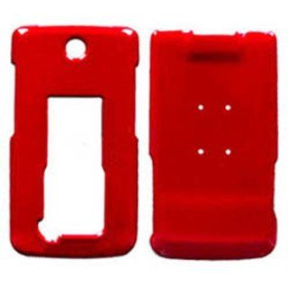 Hard Plastic Snap on Cover Fits LG AX565 Solid Red Alltel Cell Phones & Accessories