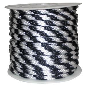 Rope King 5/8 in. x 140 ft. Solid Braided Poly Rope White and Black SBP 58140BW