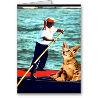 “Kitty Goes to Venice” Greeting Card