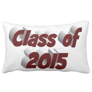 Class of 2015 3D Pillows, Burgundy