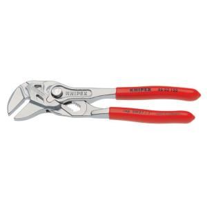 KNIPEX Heavy Duty Forged Steel 6 in. Pliers Wrench with Nickel Plating 86 03 150