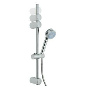No Drilling Required Baath Plus 27 in. Adjustable Hand Shower Bar with 3 Spray Hand Shower in Chrome BT482P CHR