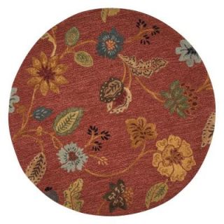 Home Decorators Collection Portico Red 7 ft. 9 in. Round Area Rug 0167635110
