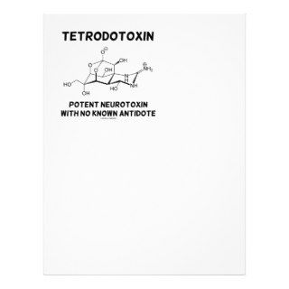 Tetrodotoxin Potent Neurotoxin With No Antidote Letterhead Design