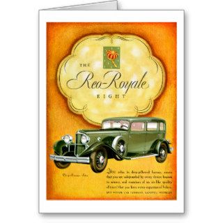 Reo Royale Eight ~ Vintage Automobile Ad Card
