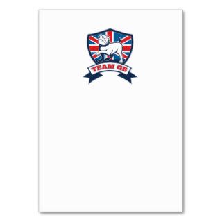 Team GB English bulldog team shield and scroll Business Card Templates