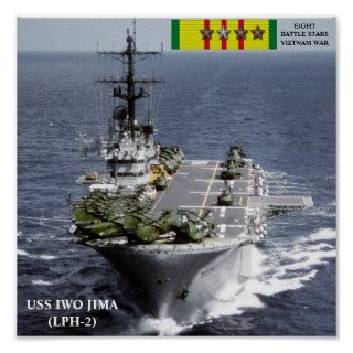 USS IWO JIMA (LPH 2) POSTER