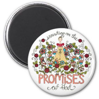 Standing on God's Promises Round Magnet