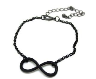 One Direction Black Gun Metal Infinity Bracelet Bangle Bracelets Jewelry