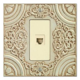 Creative Accents Canterbury 1 Phone Wall Plate   White 879WT17SPJ