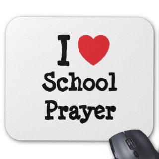 I love School Prayer heart custom personalized Mouse Mat