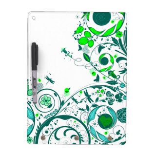 Dragonflies and Flowers 2 Dry Erase Board