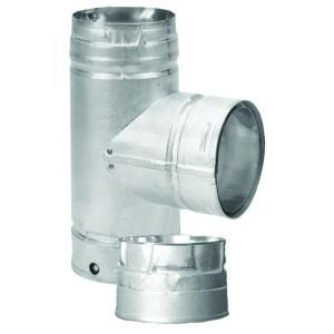 DuraVent 4 in. Pellet Vent Single Tee with Clean  Out Cap 3167