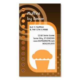 muffin loyalty oranges business card templates