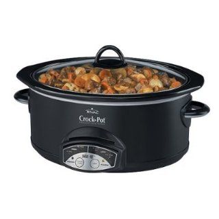 Rival SCVP552B CN 5.5 Quart Programmable Crock Pot Slow Cooker, Black Kitchen & Dining