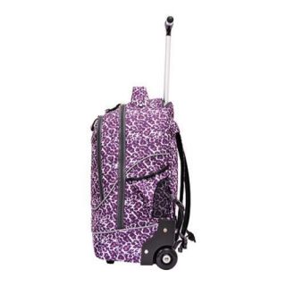 Pacific Gear Horizon Rolling Laptop Backpack Purple Leopard Pacific Gear Rolling Laptop Cases